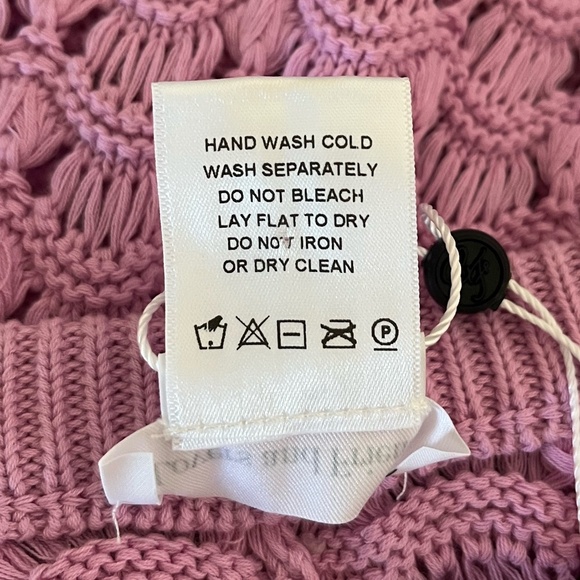 NWT LOVERS & FRIENDS | Pink Cotton Estie Pointelle Knit Top & Pant SET | Size S - Picture 14 of 14